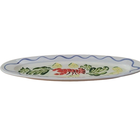 Crate and Barrel Dining Crate And Barrel Arm Ceramica Oval Lobster